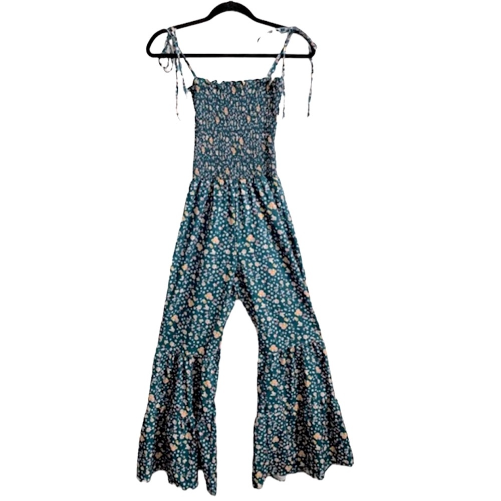 Anna-Kaci Floral Print Flare Leg Jumpsuit
